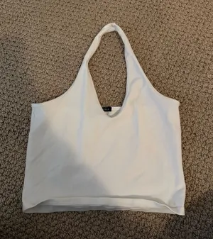 Brandy Melville Top Halter White thumbnail 1