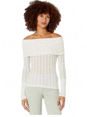 We The Free Snow Bunny Girlfriend Off Shoulder Top Womens small thumbnail 4