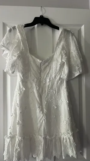 Showpo White Embroidered Dress thumbnail 2