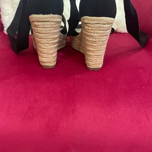 Chic Black Wedge Espadrilles thumbnail 5