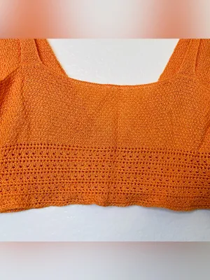 Women’s Orange Knit Crop Bralette Top Size‎ XS/S thumbnail 4