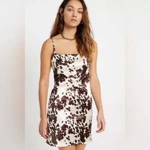 Urban outfitters UO Cow Print Sateen Mini Dress thumbnail 5