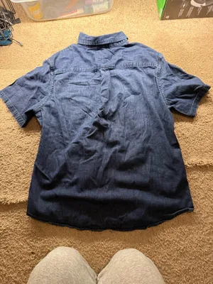 Blue Short Sleeve Button Up Size M thumbnail 3