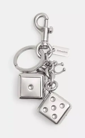 Coach Metallic Dice Keychain thumbnail 1