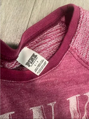 PINK Victoria's Secret Heathered Magenta Pullover Sweatshirt thumbnail 2