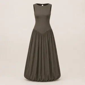 Reformation | NWT Elvira Open Back Bubble Hem Midi Dress Morel Brown | Size 6 thumbnail 10
