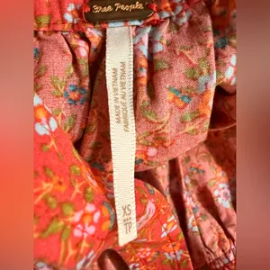 Free People Petunia Mini Dress Poppy‎ Combo Floral Smocked NWT XS thumbnail 3