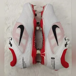 Nike Hyperdiamond React 4 Pro White Red Softball Cleats Sz 5.5 thumbnail 5