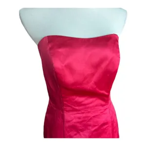 Womens Alfred Angelo Red Strapless Bridesmaid Dress Evening Gown 7055 Sz 8 2012 thumbnail 2