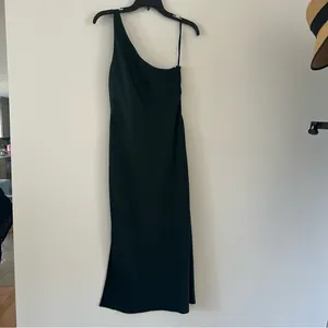 Anthropologie BHLDN Audrie Satin One Shoulder Midi Dress Size 10 NWT thumbnail 7