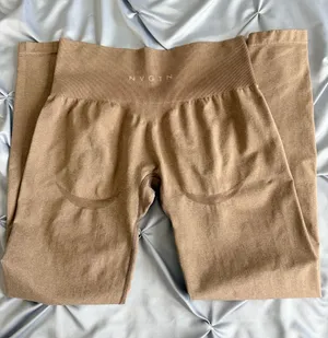 NVGTN High-Waist Tummy-Control Leggings in Taupe thumbnail 1