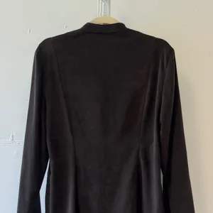 Dressbarn Olive Green Faux Suede Embroidered Blazer Jacket Size 12 Vintage Style thumbnail 6