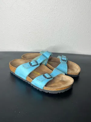 Birkenstock Blue Sydney Two Strap Leather Sandals EU 36 thumbnail 2