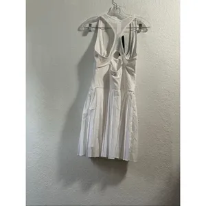 Fabletics white one piece tennis skirt dress gym new with tag L thumbnail 3