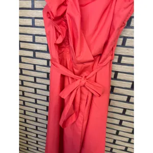 Zesica‎ Red One Shoulder Belted Ruffle Midi Dress Size XL thumbnail 6