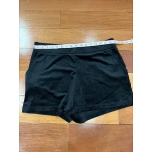 Juicy Couture NWT Tracksuit Set Womens Black Velour Rhinestone Hoodie Shorts L thumbnail 8