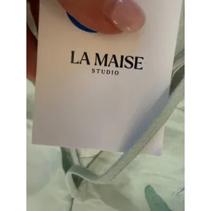 NWT La Maise Studio Marie Maxi Dress Reef Print Linen Blend A-Line‎ XL $224 thumbnail 5
