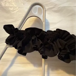 Maggy London Dress Cocktail Party‎ Career Black Dress Size 14 Zip Lined Ruffle thumbnail 5