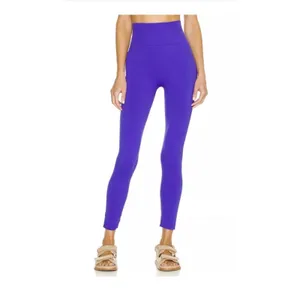WeWoreWhat Ribbed High Rise Leggings Sapphire Purple NWT Women’s Large Active thumbnail 5