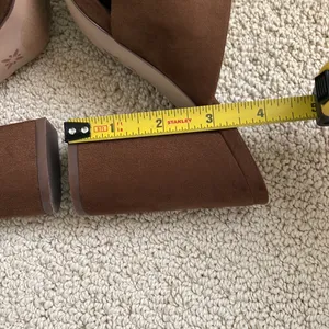 BCBGeneration Suede Chocolate Brown Mule Heels thumbnail 8