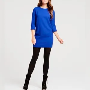 Ann Taylor Royal Blue Lined Sheath Dress with Back Zipper thumbnail 3