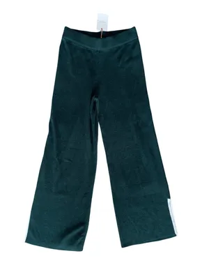 Wide Leg Knit Pants in Forest Green thumbnail 5