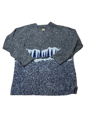 ✨ Vintage Disney Winnie the Pooh Snowy Scene‎ Sweater Large ✨ thumbnail 2