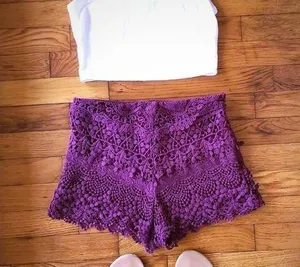 Urban Outfitters Purple lace shorts thumbnail 1