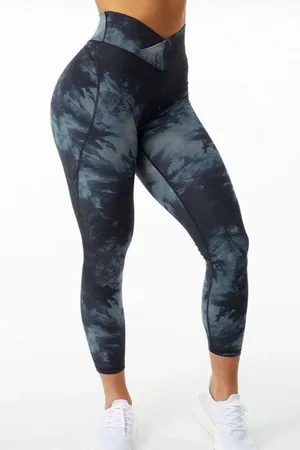 Alphalete Surface Leggings Black Oil Stain XS thumbnail 3