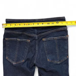 Pilcro Anthropologie Jeans 28 Dark Wash Flare Trouser Y2K 70s Style thumbnail 5