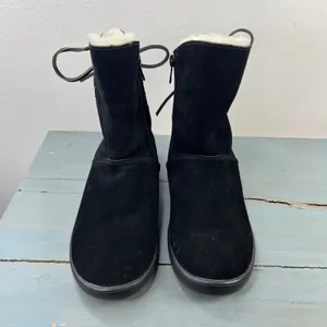 Koolaburra by UGG Shazi Black Suede Faux Fur Lined Boots 1019361 Womens Size 6 thumbnail 7