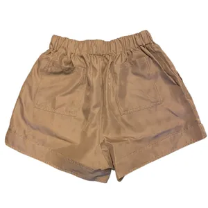 Zenana Light Mocha Drawstring Shorts Size Small thumbnail 2