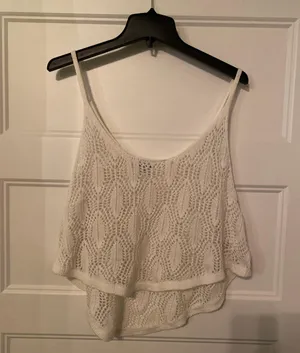 White Lace Tank Super Cute Like New thumbnail 1