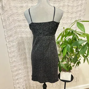 ⚪️ Vintage y2k cocktail mini dress women small Whimsigoth emo chic glam rock thumbnail 2