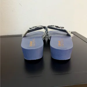 Free People Denim Strap Blue Platform Sandals thumbnail 2