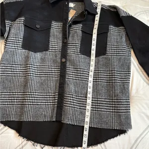 BKE denim and pieced flannel jacket thumbnail 6