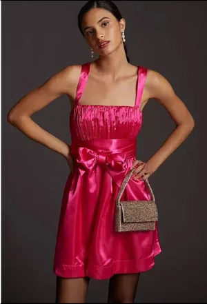 Anthropologie Dress Maeve Pink thumbnail 1