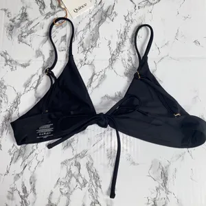 NWT Quince Black Italian Knot Front Bikini Swim Suit Top Women's Size XS thumbnail 8