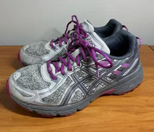ASICS‎ Gel-Venture 6 Womens Trail Running Shoes Grey Purple 1012A504 Size 9.5 thumbnail 1