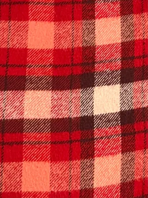 Womens XS Aerie Oversized Button Down Red Plaid Flannel Shirt thumbnail 4