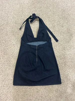 Free People Trevi Denim Mini Dress thumbnail 4