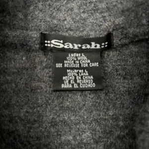 Vtg y2k Sarah 100% Wool Jacket Sz L Gray Minimalist Normcore Corporate Chic thumbnail 4