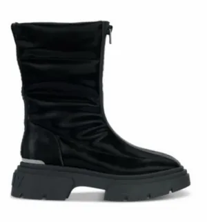 NEW $286 DKNY Women's Fiza Zipper Boots Black sz -7.5 thumbnail 1