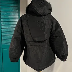 NEW with tags - Black Puffer Parka w/ Detachable Faux Fur Lining + Cinch Waist thumbnail 9