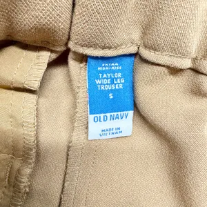 A New‎ Day Wide Leg Pleated Trousers Womens Size S Camel Tan High Rise Stretch thumbnail 9