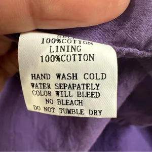 Pinch 100% Cotton Purple V-Neck Mini Dress With Pockets thumbnail 13