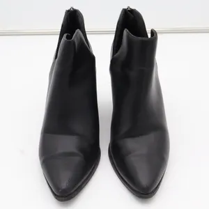 Soda Womens Black Pointed Toe Side Cutout Block Heel Ankle Booties Size 8.5 thumbnail 4