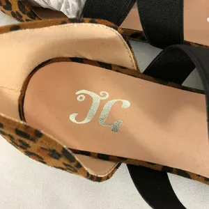 JC Womens D'Orsay Flats Faux Suede Leopard Print Pointed Toe Strappy Size 7 thumbnail 6