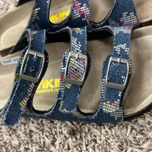 Viking Sandals Womens 37 Banff Slip On Slides Multicolor Buckle Casual Denim thumbnail 2