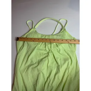 Lululemon Size 6‎ Neon yellow green Athletic Tank Top Built-In Bra Activewear thumbnail 3